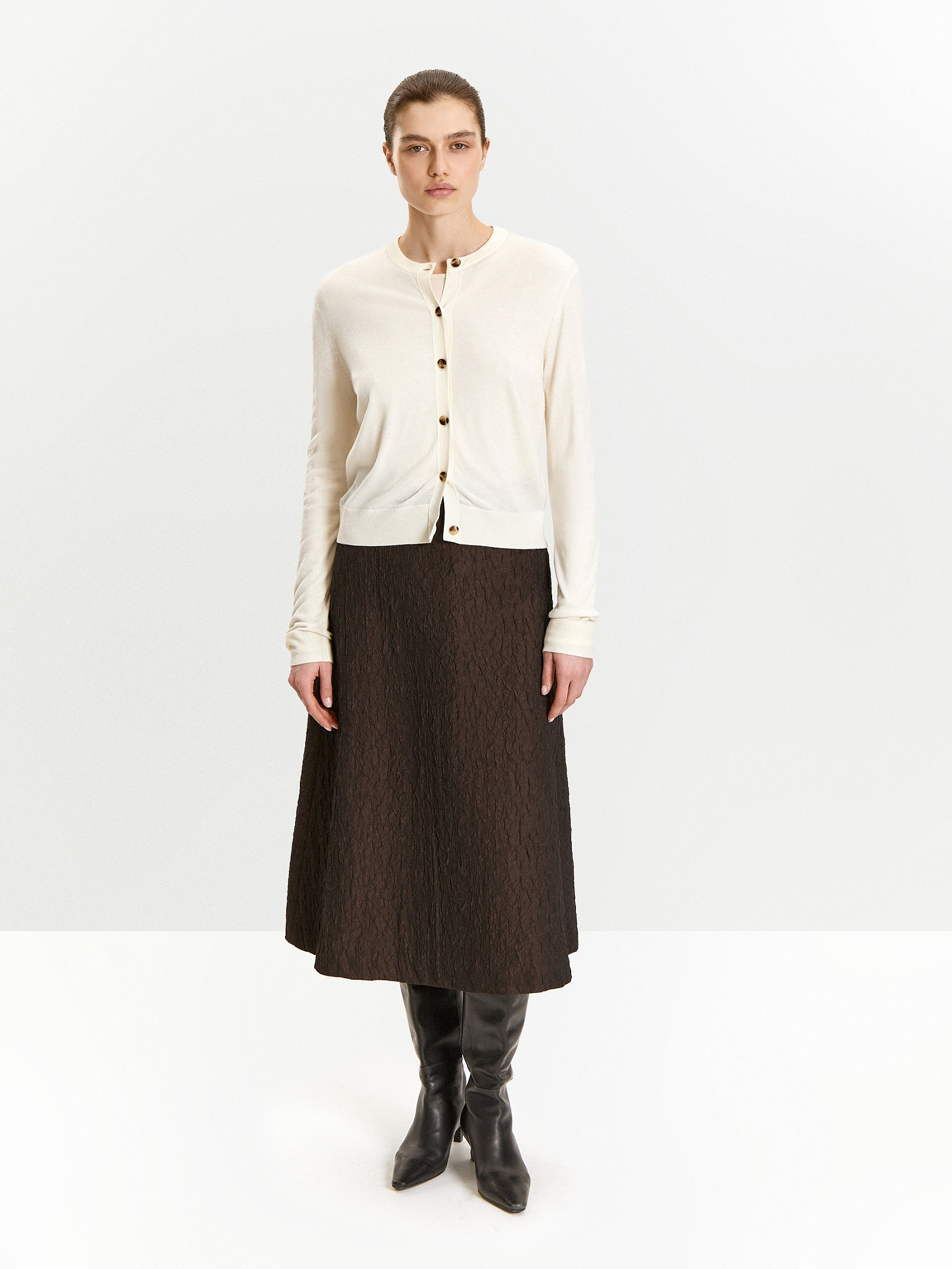 Кардиган с содержанием шерсти